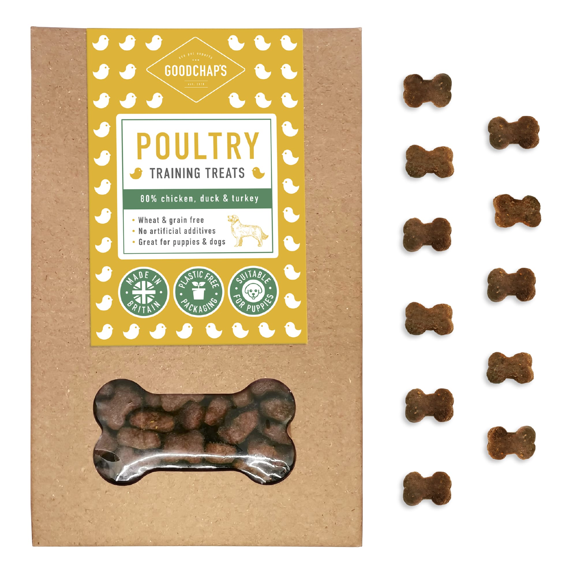 Poultry Training Treats value pack – bulk-sized soft chicken & duck bites for dog training, made with British ingredients